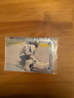 The Game Hockey Trading Card - White and Blue Goalie Image